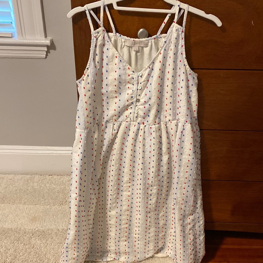 Red white and blue Loft dress 6P